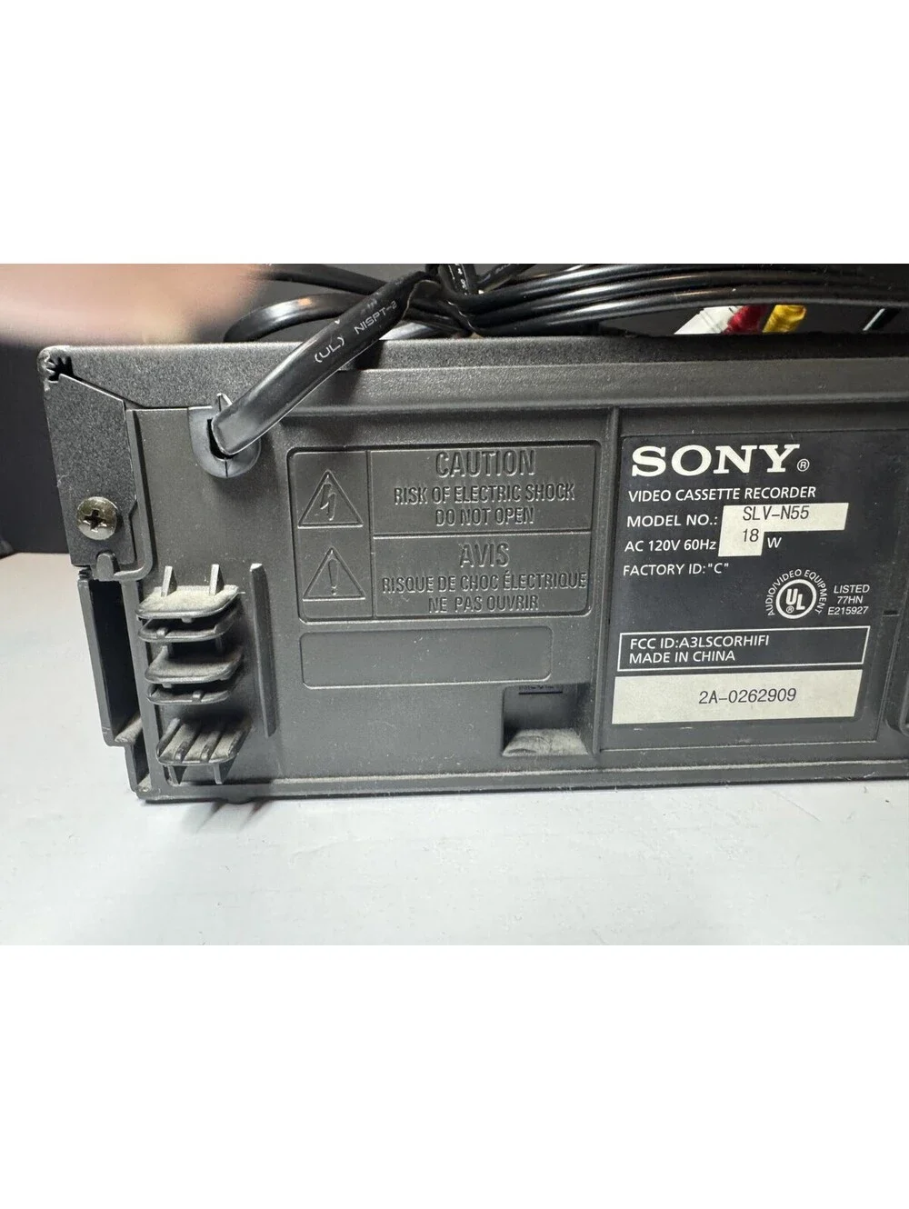 Sony SLV-N55 Hi-Fi Stereo VHS VCR Video Cassette Recorder Working No Remote